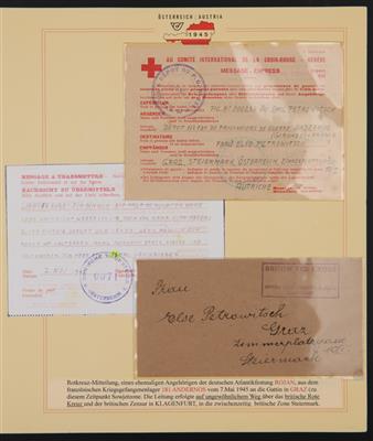 Poststück - 16 diverse Belege/Formul. von und an Österreicher in französ. Gefangenenlagern wie Rojan, - Stamps