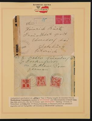 Poststück - 2 saubere ungewöhnliche - Stamps