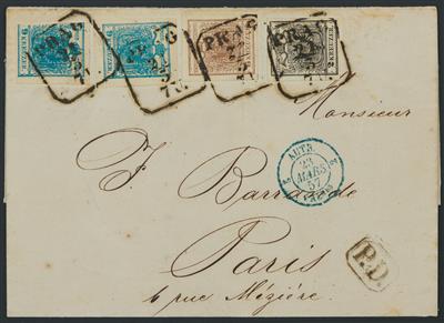 Poststück/Briefstück - Partie Poststücke Österr. meist Ausg. 1850 und 1858, - Známky