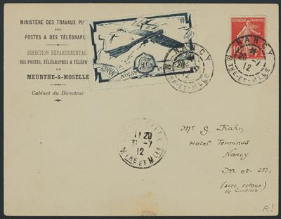 Poststück - Kl. Partie Frankreich frühe Flugpostbelege aus 1910/1919, - Francobolli