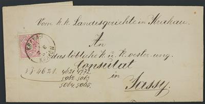 Poststück - Österr. Ausg. 1883, - Briefmarken