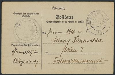 Poststück - Österr. I. Rep., - Briefmarken