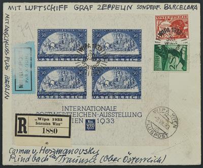 Poststück - Österr. WIPA-Block und - Stamps