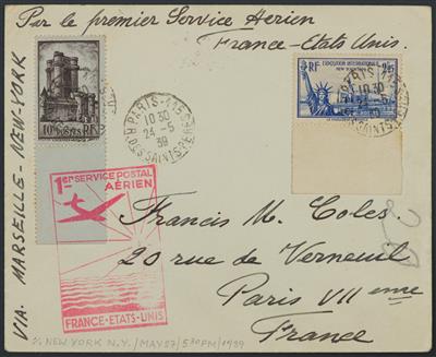 Poststück - Partie Flugpostbelege Frankreich aus ca. 1927/1953, - Briefmarken