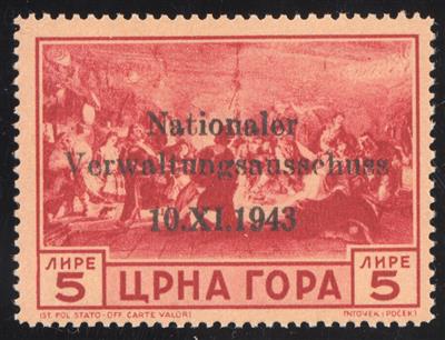 **/* - D. Bes. Montenegro Nr. 1/9 * nachgum., - Briefmarken