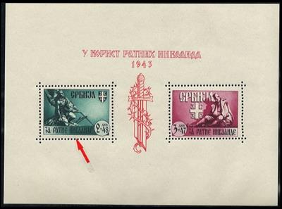 ** - D. Bes. Serbien Block Nr. 4 I, - Stamps