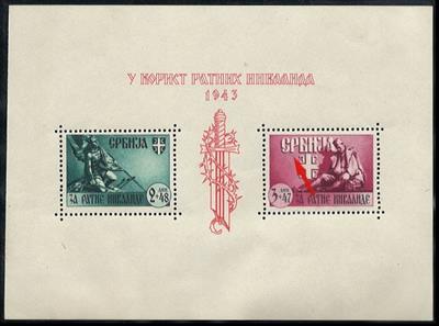 ** - D. Bes. Serbien Block Nr. 4 IV, - Stamps