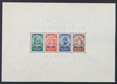 ** - D.Reich Block Nr. 2 (Nothilfeblock) Prachterh., - Stamps