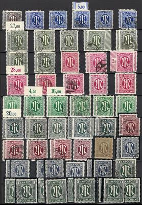 **/*/gestempelt/Briefstück/Poststück - Spezialsammlung Bizone, - Briefmarken