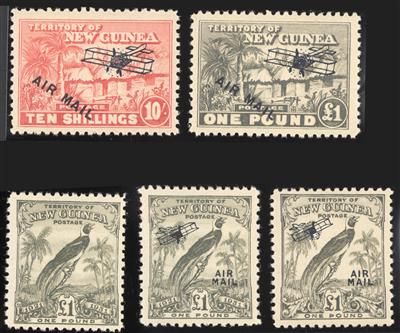 */** - Sammlung  Neuguinea Ausg. 1925/1939 - m. Dienstm. u.a. Nr. 52/91, - Stamps