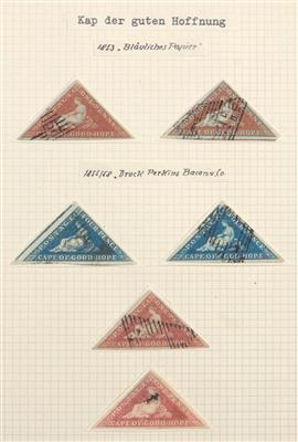 gestempelt/Briefstück/Poststück - kl. Sammlung Kap der Guten Hoffnung 1853/1863 (ohne die Ausg. 1861), - Francobolli