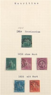 gestempelt - Kl. Partie Mauritius 1858/1861, - Známky