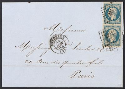 Poststück - Frankreich 1853, - Briefmarken