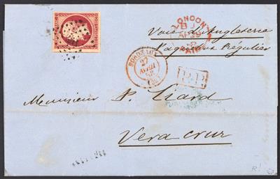 Poststück - Frankreich Yv. Nr. 17Ab carmin fonce, - Stamps