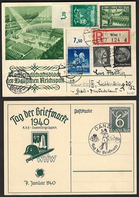 Poststück - Partie Ganzsachen D.Reich 1938-1944 ungebraucht oder gebraucht, - Stamps