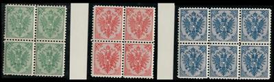 **/* Bosnien Nr. 1II/9II in meist postfr. Viererblöcken, - Briefmarken