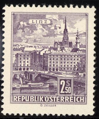 ** - Österr. Nr. 1104PI (2,50 S Bauten als PROBEDRUCK in GRAUVIOLETT), - Stamps