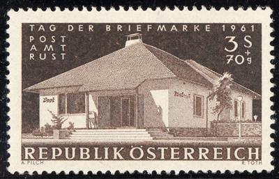 ** - Österr. Nr. 1142P (Tag der Briefmarke 1961 als Probedruck in DUNKELBRAUN), - Briefmarken
