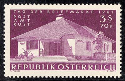 ** - Österr. Nr. 1142P (Tag der Briefmarke 1961 als Probedruck in DUNKELPURPUR), - Francobolli