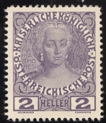 ** - Österr. Nr. 140P (Probedruck in Violett auf Kartonpapier), - Briefmarken