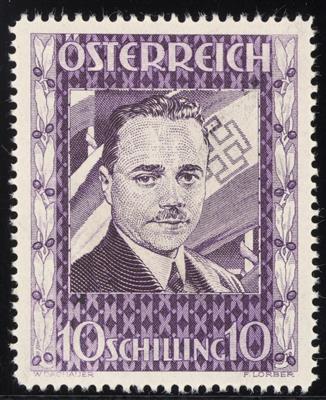 (*) - Österr. Nr. 588PII (10 S DOLLFUSS in Probefarbe Violett), - Známky