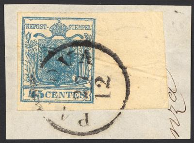 Briefstück/gestempelt - Lombardei Venetien Nr. 5, - Stamps