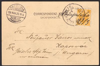 Poststück - Bosnien Partie Poststücke aus ca. 1888/1902 alle mit handschriftl. Entwertungen, - Stamps