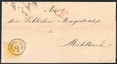 Poststück/Briefstück - Partie Poststücke Österr. Monarchie der Ausg. 1850/1864, - Stamps