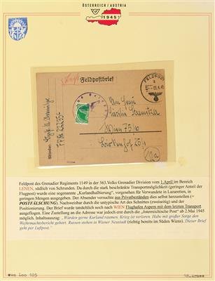 Poststück - Echt ausgeflogenes Kurland- HalbierungsVerfälschung - Briefmarken