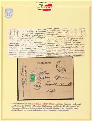 Poststück - Kurland-Halbierungs/ Schnellbrief - Briefmarken