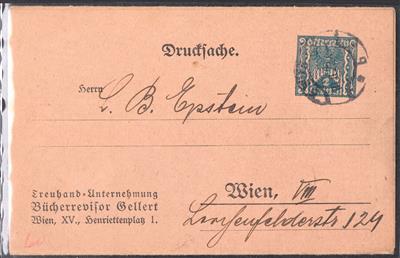 Poststück - Österr. 1922, - Briefmarken