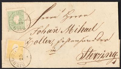 Poststück - Österr. - Abstempelungen auf Ausgabe 1858 Tirol, - Briefmarken