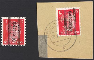 Poststück Österreich 1945 - 12 Pfg. Grazer Aushilfsausgabe auf Firmenbrief der Leykam AG ab GRATKORN, - Stamps