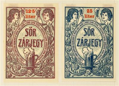 */gestempelt/(*) - Spezialsammlung Fiskalmarken Ungarn Monarchie u. frühe Zwischenkriegszeit, - Stamps