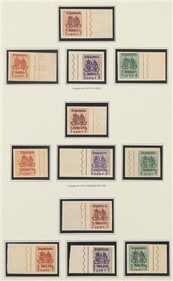 (*) - Österr. Feldpost - Ausg. f. Italien - Ortspostmarken komplette Serie zu 72 Werten, - Stamps