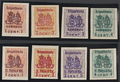 (*) - Österr. Feldpost - Ausg. für Italien - Ortspostmarken kompl., - Stamps
