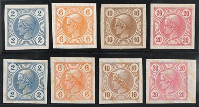 ** - Österr. Nr. 97/104 u. 157 x, - Stamps