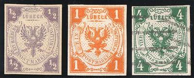 gestempelt/(*)/* - altd. Staaten - Sammlung Lübeck, - Briefmarken