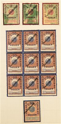 gestempelt/Briefstück/*/(*) - Fiskalphilatelie - Sammlung Fiskalmarken Österr. ab Monarchie u.a. mit Drucvkzufälligkeiten, - Briefmarken