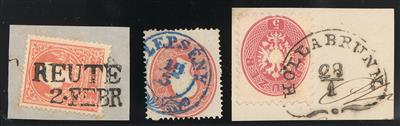 gestempelt/Briefstück - Kl. Spezialsammlung Österr. 1858/1864 Typen, - Briefmarken