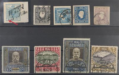 gestempelt/Briefstück/Poststück/*/(*) - Sammlung Österr. Monarchie ab 1850 mit Farbnuancen, - Stamps