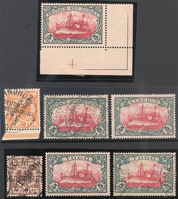 gestempelt/*/(*)/Briefstück - Sammlung D. Kolonien mit D. Neu Guinea, - Známky