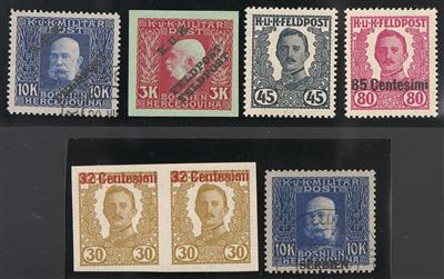 gestempelt/Briefstück/*/**/(*) - Sammlung Österr. Feldpost incl. etws Abarten, - Stamps