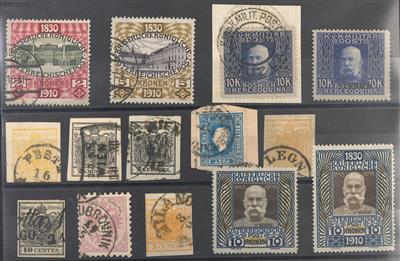 gestempelt/*/(*)/Briefstück - Sammlung Österr. Monarchie ab 1850 mit Lombardei, - Stamps