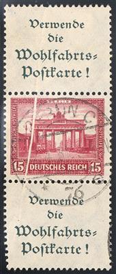 gestempelt - D.Reich Nr. S85 mit starker sennkr. Papierfalte, - Briefmarken