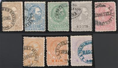 gestempelt/(*)/Poststück - Österr. Monarchie -Sammlung Telegraphenmarken u.a. mit Nr. 5/9 gestempelt, - Stamps