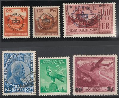 gestempelt/*/** - Sammlung Liechtenstein ca. 1912/1994, - Stamps