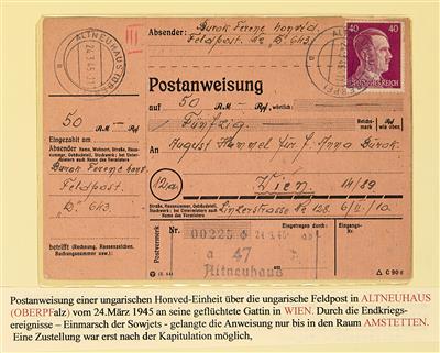 Poststück - (Feld-) Postanweisung - Briefmarken