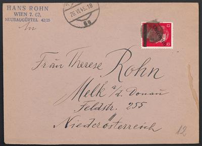 Poststück - Neubau 14 Briefe mit I. Wiener Aushilfsausgabe, - Briefmarken