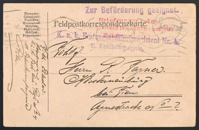 Poststück - Österr. 1915 Feldpostkorrespondenzkarte - Formationsstpl. d. K. u. K. Seeflieger, - Stamps